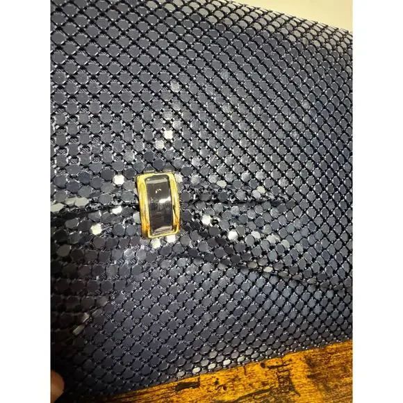 VNT Handmade La Regale LTD Navy Blue Beaded Purse - Picture 3 of 8